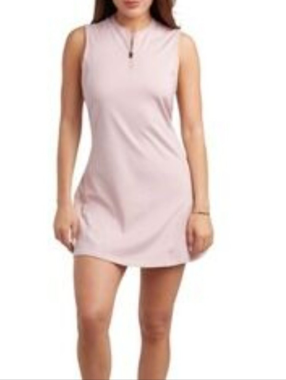 SPYDER | Sleeveless Light Mauve Athletic Dress with Front Zip
